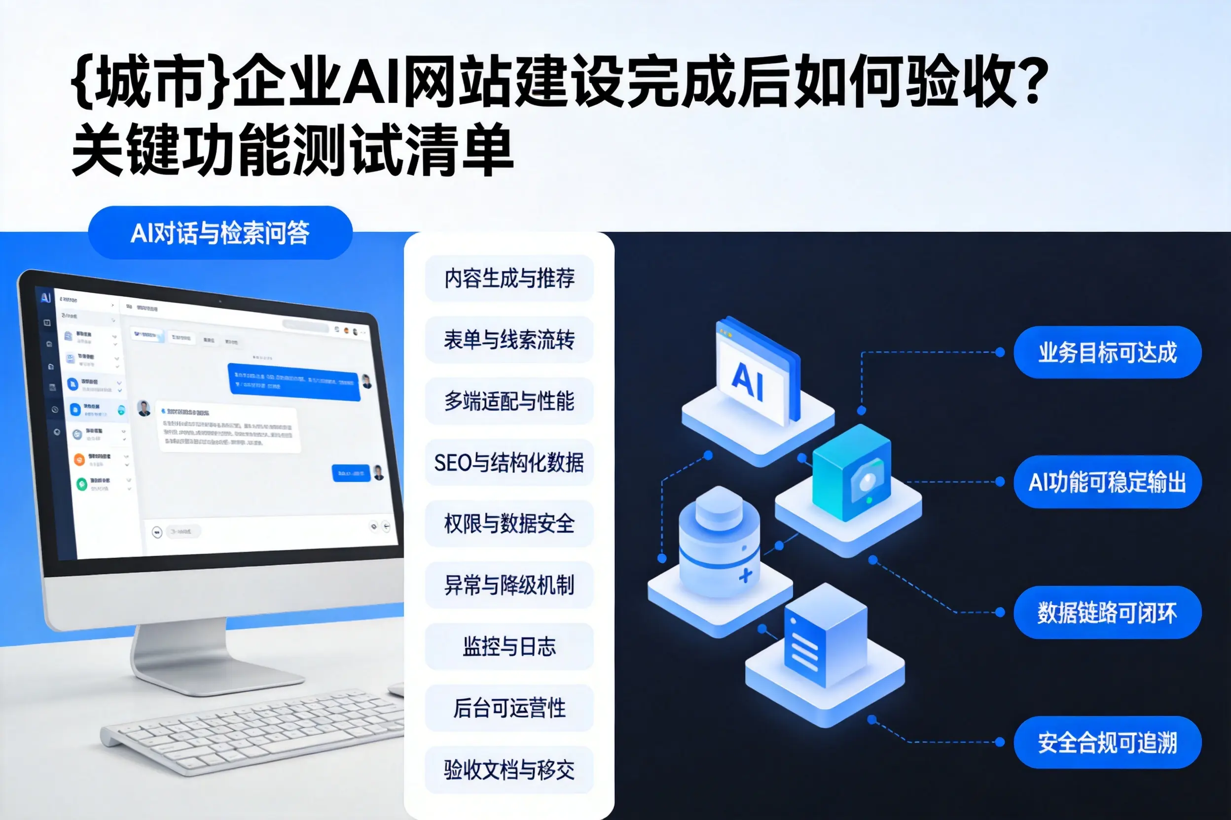 商丘企业AI网站建设完成后如何验收?关键功能测试清单