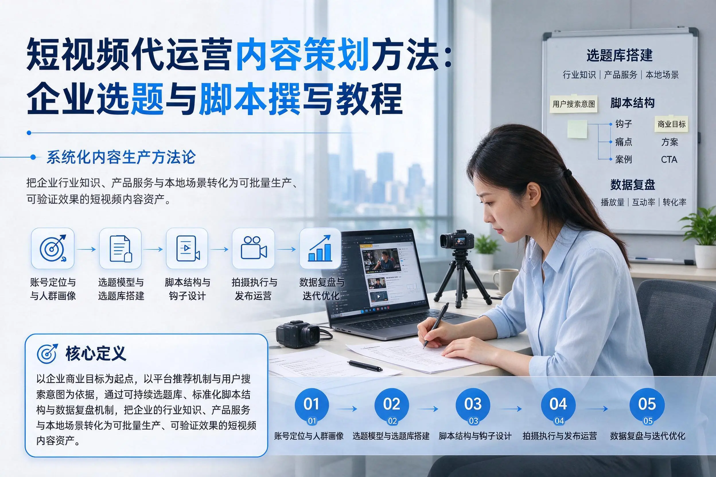 短视频代运营内容策划方法:商丘企业选题与脚本撰写教程