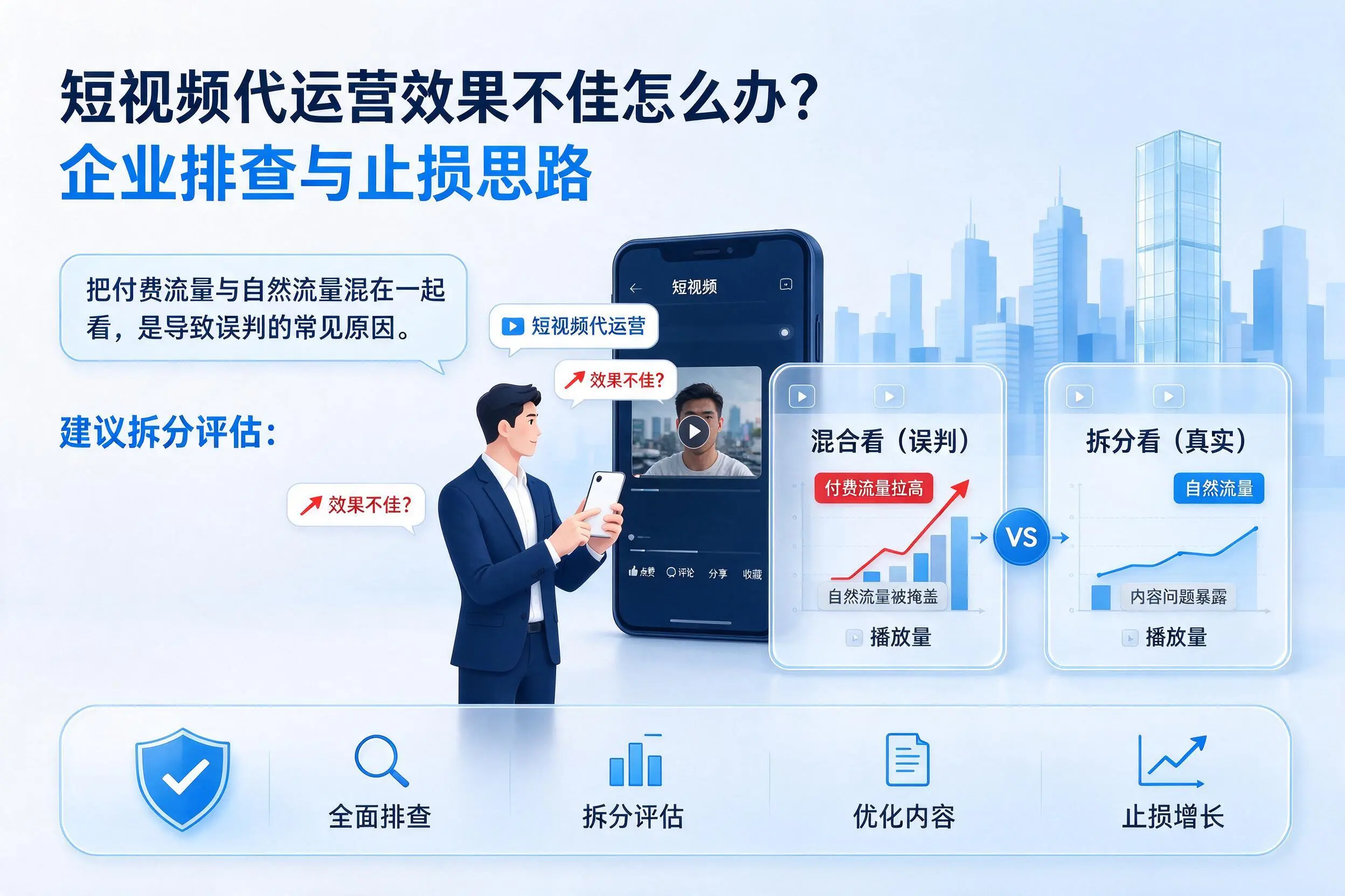 短视频代运营效果不佳怎么办？商丘企业排查与止损思路
