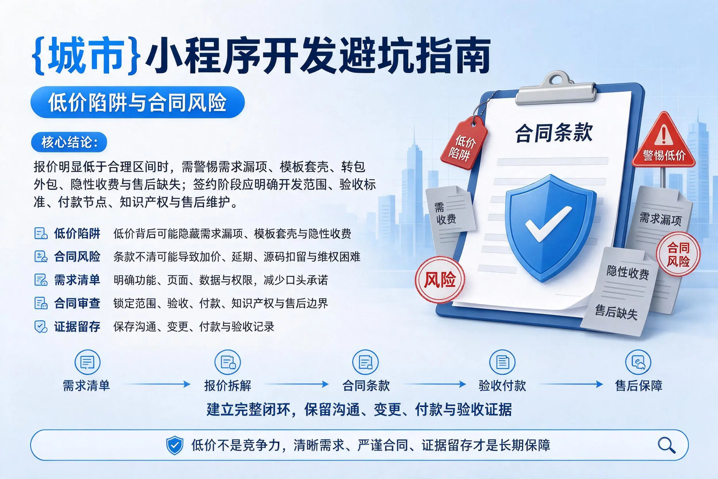 商丘小程序开发避坑指南:低价陷阱与合同风险