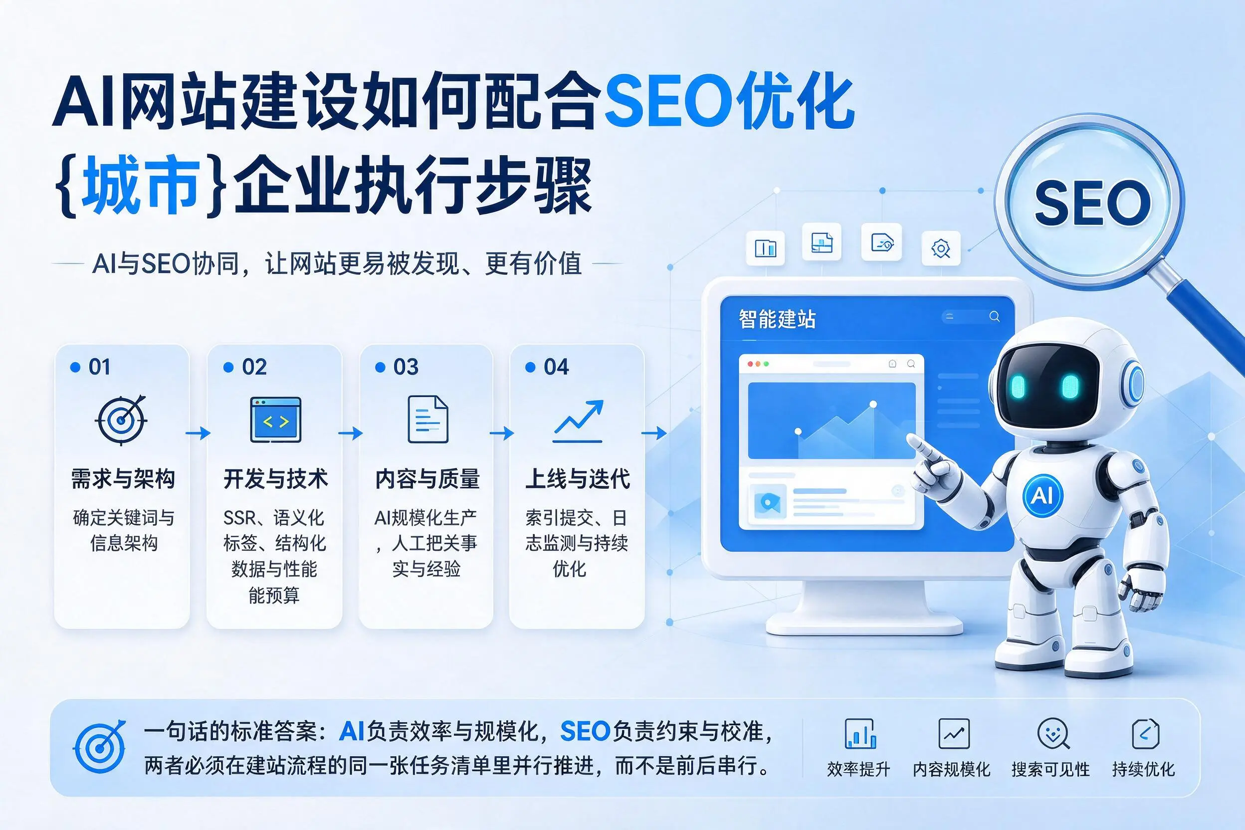 AI网站建设如何配合SEO优化,商丘企业执行步骤
